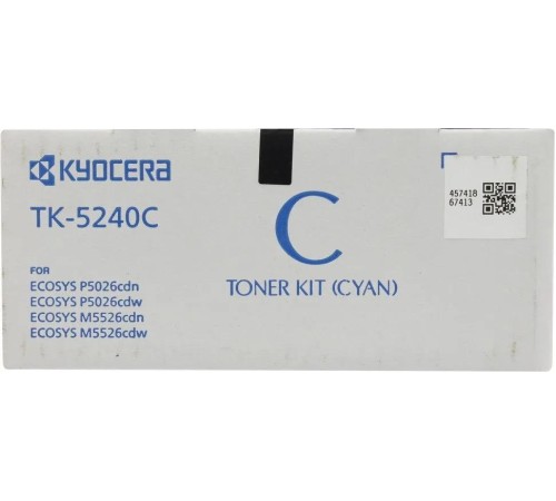 тонер-картридж Kyocera TK-5240C/ Kyocera TK-5240C, 3000 pages for Kyocera P5026cdn/cdw, M5526cdn/cdw, Cyan