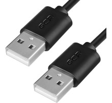 Greenconnect Кабель 3.0m USB 2.0, AM/AM, черный, 28/28 AWG, экран, армированный, морозостойкий, GCR-UM5M-BB2S-3.0m