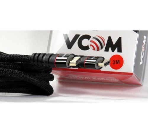 Кабель/ Кабель HDMI 19M/M ver. 2.0 черные коннекторы, 3m VCOM <CG526S-B-3M> Blister