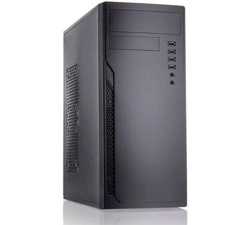 Корпус c блоком питания 450 Ватт/ Case Foxline FL-301, ATX, 1x5.25EXT, 1x3.5EXT, 4x3.5INT, 4xUSB2.0, HDA, w/o FAN, w/PSU 450W 8cm, w/C13-C14 cable 1.5m, , w/DVD-RW installed