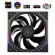 Кулер для корпуса/ Case Cooler Thermalright TL-M12 (120x124x25mm, 4-pin PWM, ARGB, 47.6CFM, 23.2dBA, 1500RPM, Black)