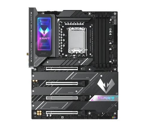 Материнская плата MAXSUN MS-iCraft Z890 PACIFIC, LGA1851, Z890, 4*DDR5, 4*SATA3, 4*M.2, USB 3.2, USB 2.0, Type-C, 4*PCIEx16, HDMI+DP, ATX
