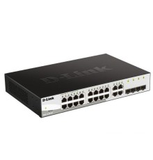 Коммутатор D-Link Настраиваемый L2 коммутатор, 16х1000Base-T, 4хCombo 1000Base-T/SFP, упрощенный интерфейс CLI