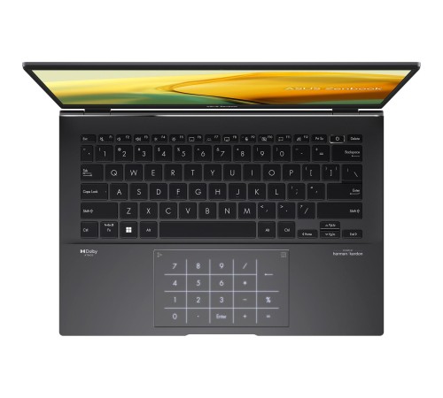 Ноутбук/ ASUS UM3402YA-KP783W 14"(2560x1600 (матовый) IPS)/AMD Ryzen 5 7430U(2.3Ghz)/8192Mb/512PCISSDGb/noDVD/Int:AMD Radeon/Cam/BT/WiFi/75WHr/war 1y/1.35kg/Jade Black/Win11Home + NumberPad; алюм корп; +чехол Ноутбук/ ASUS UM3402YA-KP783W 14"(2560x1600 (матовый) IPS)/AMD Ryzen 5 7430U(2.3Ghz)/8192Mb/512PCISSDGb/noDVD/Int:AMD Radeon/Cam/BT/WiFi/75WHr/war 1y/1.35kg/Jade Black/Win11Home + NumberPad; алюм корп; +чехол
