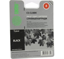 -/ Картридж струйный Cactus CS-CLI8BK черный (12мл) для Canon MP470/MP500/MP530/MP600/MP800/MP810/MP830