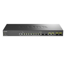 коммутатор D-Link PROJ Настраиваемый L2+ коммутатор, 8x10GBase-T, 2x10GBase-X SFP+, 2xCombo 10GBase-T/SFP+, CLI, консольный порт RJ-45