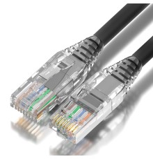 GCR Патч-корд 0.5m PROF LSZH UTP кат.5e CU, коннектор ABS, 24 AWG, ethernet high speed 1 Гбит/с, RJ45, T568B, GCR-52984