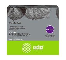 -/ Картридж ленточный Cactus CS-DK11202 DK-11202 черный для Brother P-touch QL-500, QL-550, QL-700, QL-