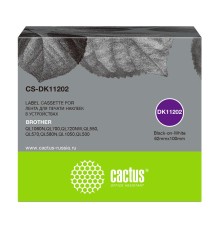 -/ Картридж ленточный Cactus CS-DK11202 DK-11202 черный для Brother P-touch QL-500, QL-550, QL-700, QL-