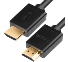 GCR Кабель 5.0m HDMI версия 1.4, черный, OD7.3mm, 30/30 AWG, позолоченные контакты, Ethernet 10.2 Гбит/с, 3D, 4K, GCR-HM410-5.0m, экран
