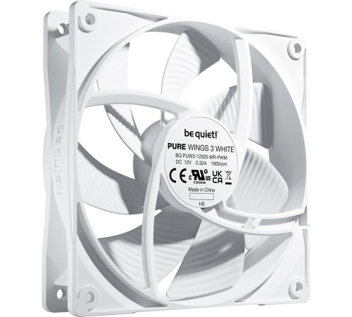 Кулер для корпуса/ Case Cooler be quiet! PURE WINGS 3 120mm PWM White (120x120x25mm, 4-pin PWM, 49.9CFM, 25.5dBA, 1600RPM, White) Кулер для корпуса/ Case Cooler be quiet! PURE WINGS 3 120mm PWM White (120x120x25mm, 4-pin PWM, 49.9CFM, 25.5dBA, 1600RPM, White)