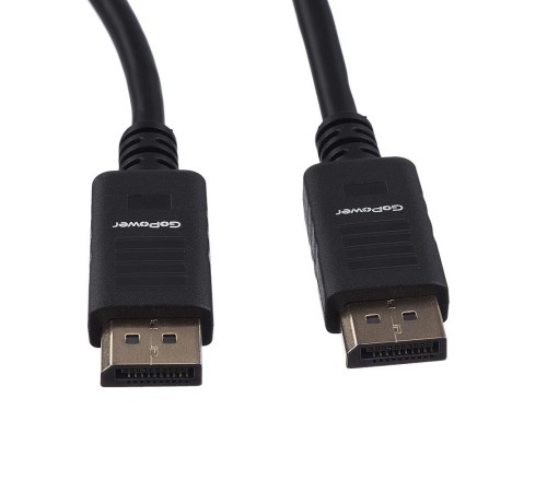 Кабель/ Кабель GoPower DisplayPort (m)-DisplayPort (m) 1.8м ПВХ ver.1.4 черный Premium Zip-Lock c подвесом