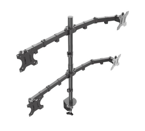 ONKRON кронштейн для четырех мониторов 13"-32" настольный, чёрный D421E ONKRON кронштейн для четырех мониторов 13"-32" настольный, чёрный D421E