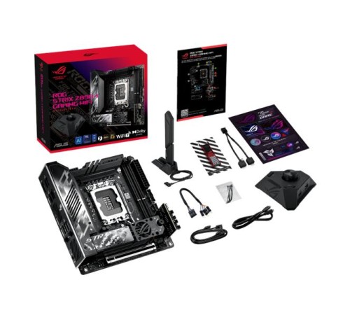 Материнская плата ASUS ROG STRIX Z890-I GAMING WIFI, LGA1851, Z890, 2*DDR5, 2*SATA, 2*M.2, 4*USB 3.2, 2*USB 2.0, Type-C, 1*PCIx16, HDMI, mITX; 90MB1IC0-M0EAY1