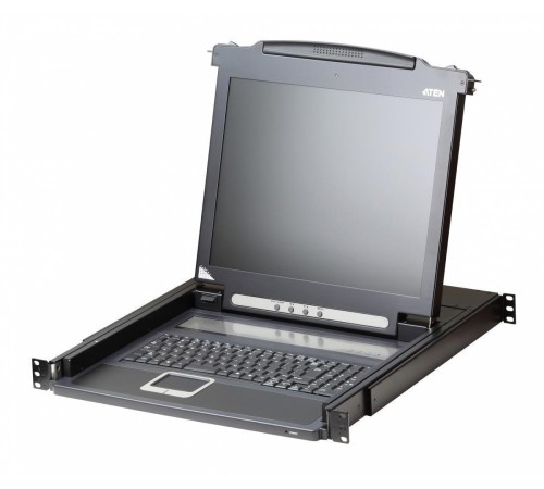 ЖК-монитор 17" с клавиатурой, выдвижной, 1U, RAL 7021/ Console with LCD screen 17"