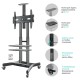 ONKRON мобильная стойка для ТВ и профессиональных дисплеев 40"-70", макс 45.5кг, чёрная TS1552