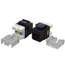  Модуль Keystone RJ45, Cat.6, UTP, 180 градусов, черный