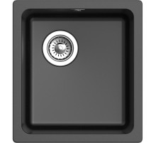Кухонная мойка RIVELATO RIVELATO Мойка BERKANA 35 1-чаш 415*455, монтаж: универсальный, материал: кварц, цвет черный