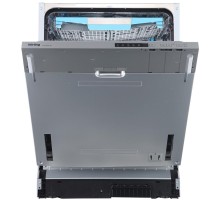 Встраиваемая посудомоечная машина Korting/ Полновстр., 60 см, 14 компл., слайдерное крепление двери для фасадов высоких кухонь, третья корзина для столовых приборов,  А++/A/A, Электронное управление, цифровой LED дисплей белого цвета Cold White, 5 програм