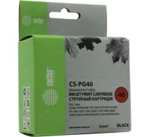 -/ Картридж струйный Cactus CS-PG40 черный (18мл) для Canon Pixma MP150/MP160/MP170/MP180/MP210/MP220/M