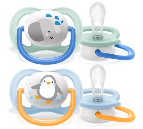 Соска-пустышка Philips Avent SCF080/05 Слон/Пингвин, 0-6 мес, 2 шт, для мальчиков Соска-пустышка Philips Avent SCF080/05 Слон/Пингвин, 0-6 мес, 2 шт, для мальчиков