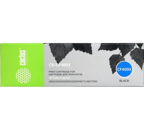 -/ Картридж лазерный Cactus CS-CF400X CF400X черный (2800стр.) для HP CLJ M252/252N/252DN/252DW/M277n/M