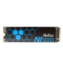 SSD накопитель Netac SSD NV3000 1TB PCIe 3 x4 M.2 2280 NVMe 3D NAND, R/W up to 3100/2100MB/s, IOPS(R4K) 220K/160K, TBW 600TB, with heat sink, 5y wty