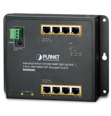 WGS-4215-8T2S индустриальный коммутатор/ IP30, IPv6/IPv4, 8-Port 1000TP + 2-Port 100/1000F SFP Wall-mount Managed Ethernet Switch (-40 to 75 C), dual redundant power input on 12-48VDC / 24VAC terminal block and power jack, SNMPv3, 802.1Q VLAN, IGMP Snoopi