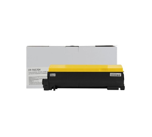 Тонер-картридж F+ imaging, желтый, 12 000 страниц, для Kyocera моделей FS-C5400DN/P7035cdn (аналог TK-570Y /1T02HGAEU0), FP-TK570Y (Вскрытая упаковка)