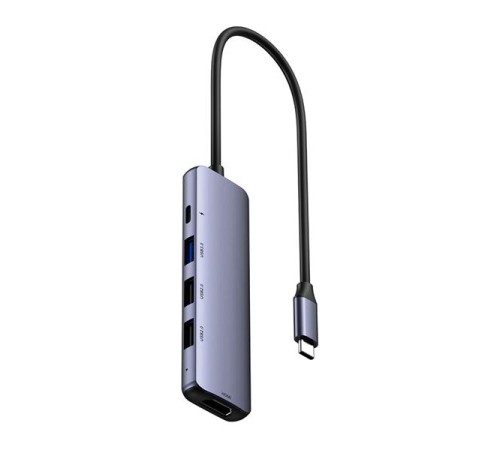 USB-концентратор Netac Hub WF13, Type-C to USB3.0+USB2.0*2+100W PD+HDMI (repl. NT08WF13-30GR)