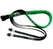 Кабель/ Cable, U.2 Enabler, HD to SlimLine 1M. To Controller x8 SFF-8643, To Drives/Backplane 2 x4 SFF-8654 SlimLine. For adapters series 94хх and NVMe drives only.