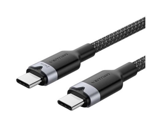 Кабель Vention USB 2.0 CM/CM - 2м. Чёрный 5А PD240W, шт.
