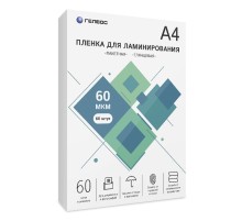 Пленка для ламинирования ГЕЛЕОС, А4, 60 мкм 60 шт./ Пленка для ламинирования A4, 216х303 (60 мкм) глянцевая 60шт, ГЕЛЕОС [LPA4-60-60]