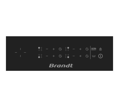 Варочная поверхность Brandt Brandt induction hob, 4 cooking zones, 14 power levels, residual heat display, timer, Ultraboost, black color Варочная поверхность Brandt Brandt induction hob, 4 cooking zones, 14 power levels, residual heat display, timer, Ultraboost, black color