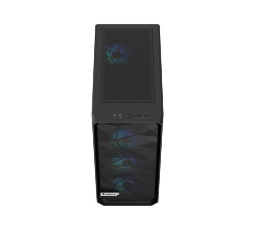 Корпус ПК без блока питания/ Case Fractal Design Meshify 2 Compact Lite RGB TG Light Tint, Midi-Tower, 4x120mm RGB, 2xUSB-A 3.2 ATX, mATX, mITX Black