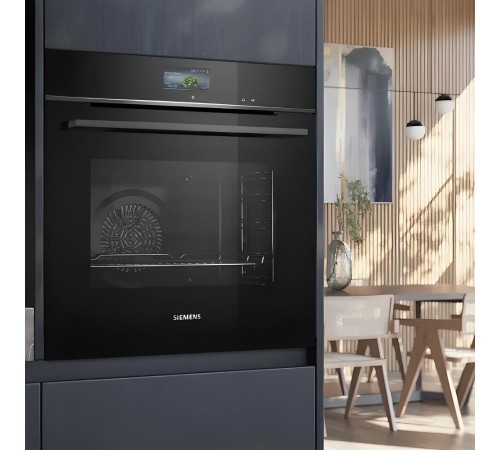 Встраиваемый духовой шкаф SIEMENS/ Электрический духовой шкаф с конвекцией, объем 71 л, 13 режимов, очистка пиролитическая + паровая, направляющие проволочные, термощуп Встраиваемый духовой шкаф SIEMENS/ Электрический духовой шкаф с конвекцией, объем 71 л, 13 режимов, очистка пиролитическая + паровая, направляющие проволочные, термощуп