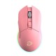 Мышь игровая беспроводная Dareu EM901 Pink (розовый), DPI 600-10000, подсветка RGB, подключение: проводное+2.4GHz, размер 125x67x39мм (Мятая упаковка)