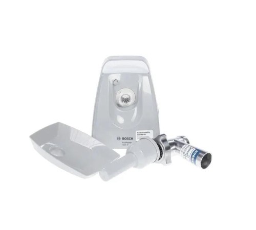 Мясорубка Bosch/ 500/1600Вт, комплект: 2 диска, кебаб, колбаски, цвет: белый/серый фронт Мясорубка Bosch/ 500/1600Вт, комплект: 2 диска, кебаб, колбаски, цвет: белый/серый фронт