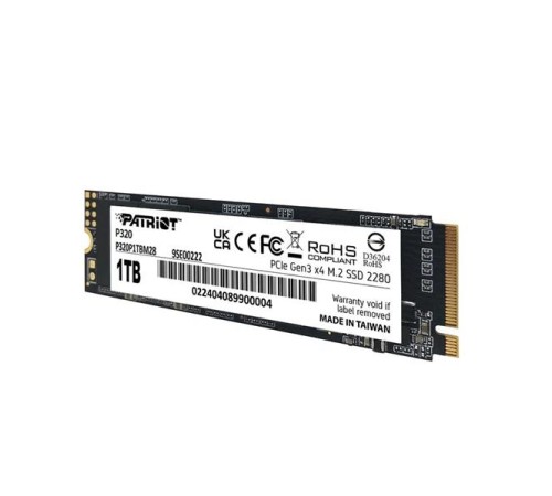 твёрдотельный накопитель Patriot SSD P320 1TB M.2 2280 NVMe PCIe 3.0 x4 R3000/W2200 TBW 480TB 3D NAND