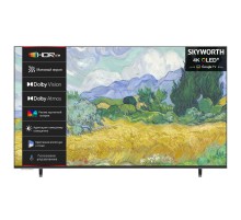 Телевизор ЖК 55'' Skyworth 55", Ultra HD, QLED, Frame (крепление вплотную к стене, встроенная галерея изображений и рамок), 300Nit, Google TV,DVB-T2/C/S2, 2.0 ch Sound 10W*2 Dolby Atmos, 60Hz, 3 HDMI, 1 USB, Digital Audio Output, LAN, Composite outpu