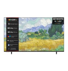 Телевизор ЖК 55'' Skyworth 55", Ultra HD, QLED, Frame (крепление вплотную к стене, встроенная галерея изображений и рамок), 300Nit, Google TV,DVB-T2/C/S2, 2.0 ch Sound 10W*2 Dolby Atmos, 60Hz, 3 HDMI, 1 USB, Digital Audio Output, LAN, Composite outpu