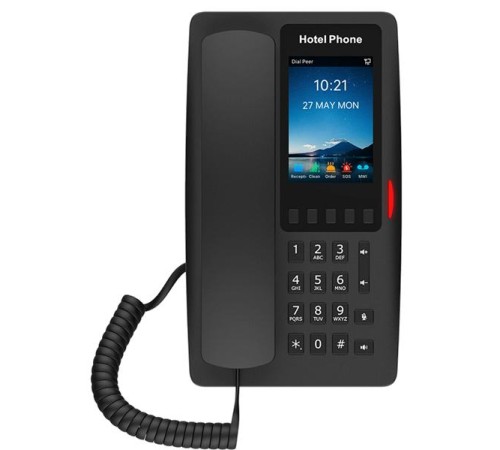Отельный SIP-Телефон Fanvil H6W, 2 SIP-акк., 3.5", 320x480 Цвет. экран, POE, БП в комп., 1x100 Mbps, Wi-Fi 6, Чёрный, 5 прог. клав. Отельный SIP-Телефон Fanvil H6W, 2 SIP-акк., 3.5", 320x480 Цвет. экран, POE, БП в комп., 1x100 Mbps, Wi-Fi 6, Чёрный, 5 прог. клав.