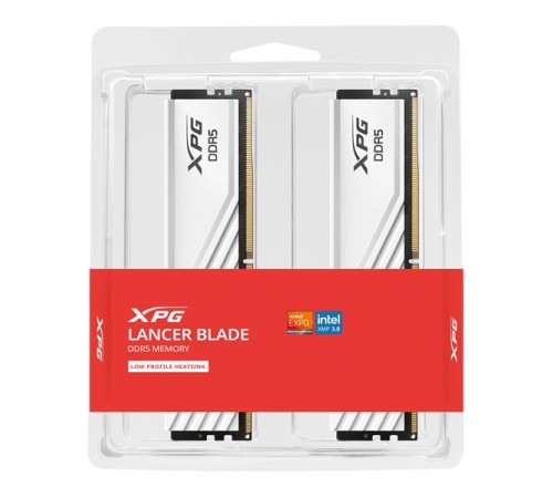 Оперативная память ADATA LANCER BLADE DDR5 DIMM 32GB 6000MHz 2*16GB 34-38-38 1.35V WHITE DUAL TRAY