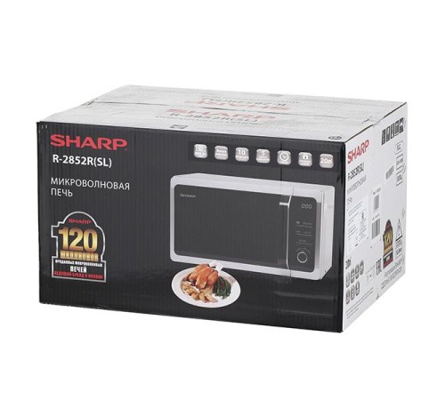 Микроволновая печь Sharp/ 20 л, 800 Вт, эмаль, серебристый Микроволновая печь Sharp/ 20 л, 800 Вт, эмаль, серебристый