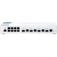 Коммутатор/ QNAP QSW-M408-4C 10 Gbps managed switch with 4 SFP + ports, combined with RJ-45, 8 1 Gbps RJ-45 ports, bandwidth up to 96 Gbps, JumboFrame support.