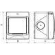 Коробка для настенного монтажа "Avanti", IP55, серая, 2 модуля