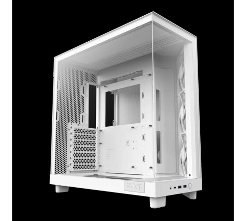 Корпус без блока питания/ Case NZXT H6 Flow, Midi-Tower, TG, 3x120mm, 2xUSB-A 3.2 + 1xUSB-C 3.2, ATX, mATX, mITX White