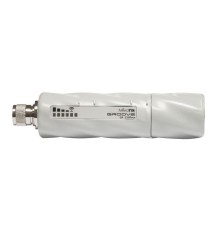Точка доступа MikroTik GrooveA 52 ac with Nmale connector, 720MHz CPU, 64MB RAM, 1 x Gigabit LAN, 1 x built-in high power 2.4/5GHz 802.11a/b/g/n/ac wireless, RouterOS L4, plastic case, mounting loops, PoE, PSU, Omn