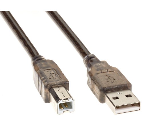 Кабель/ Кабель USB2.0 AM/BM 5m прозрачная изоляция Telecom (VUS6900T-5M) Кабель/ Кабель USB2.0 AM/BM 5m прозрачная изоляция Telecom (VUS6900T-5M)