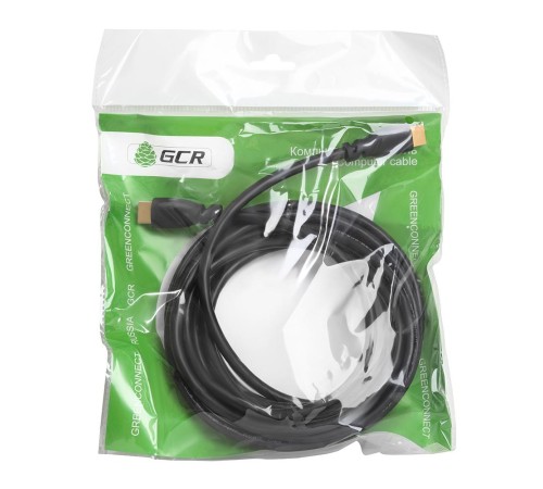 GCR Кабель 15.0m, HDMI версия 2.0 HDR 4:2:0, Ultra HD, 4K 60 fps 60Hz/5K*30Hz, 3D, AUDIO, 18.0 Гбит/с, 28/28 AWG, OD7.3mm, тройной экран, черный, GCR-HM311-15.0m